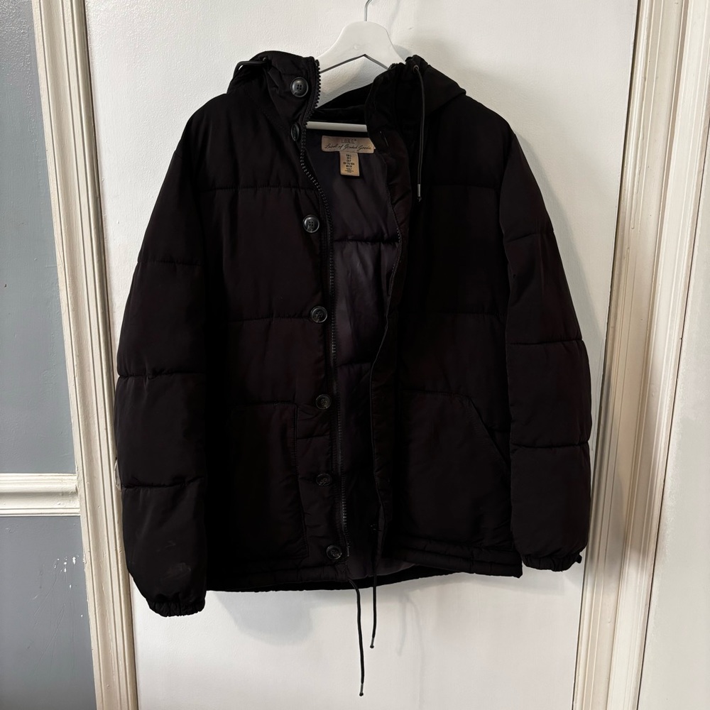 Hooded Black puffer